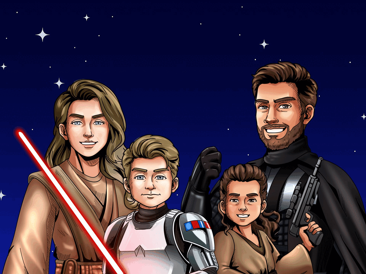 Custom Make Me Jedi Portrait + Socks