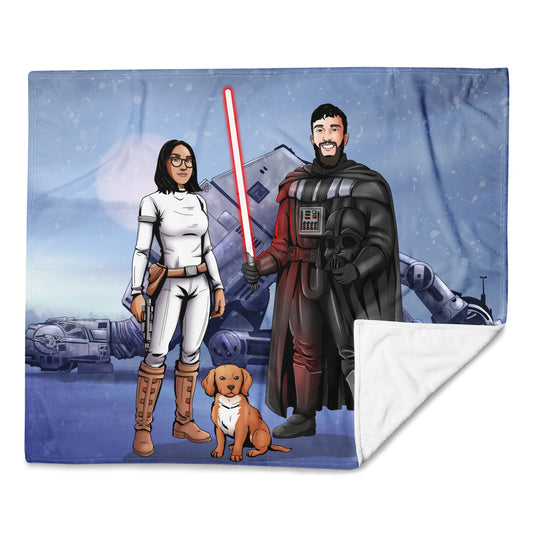 Custom Make Me Jedi Portrait + Blanket
