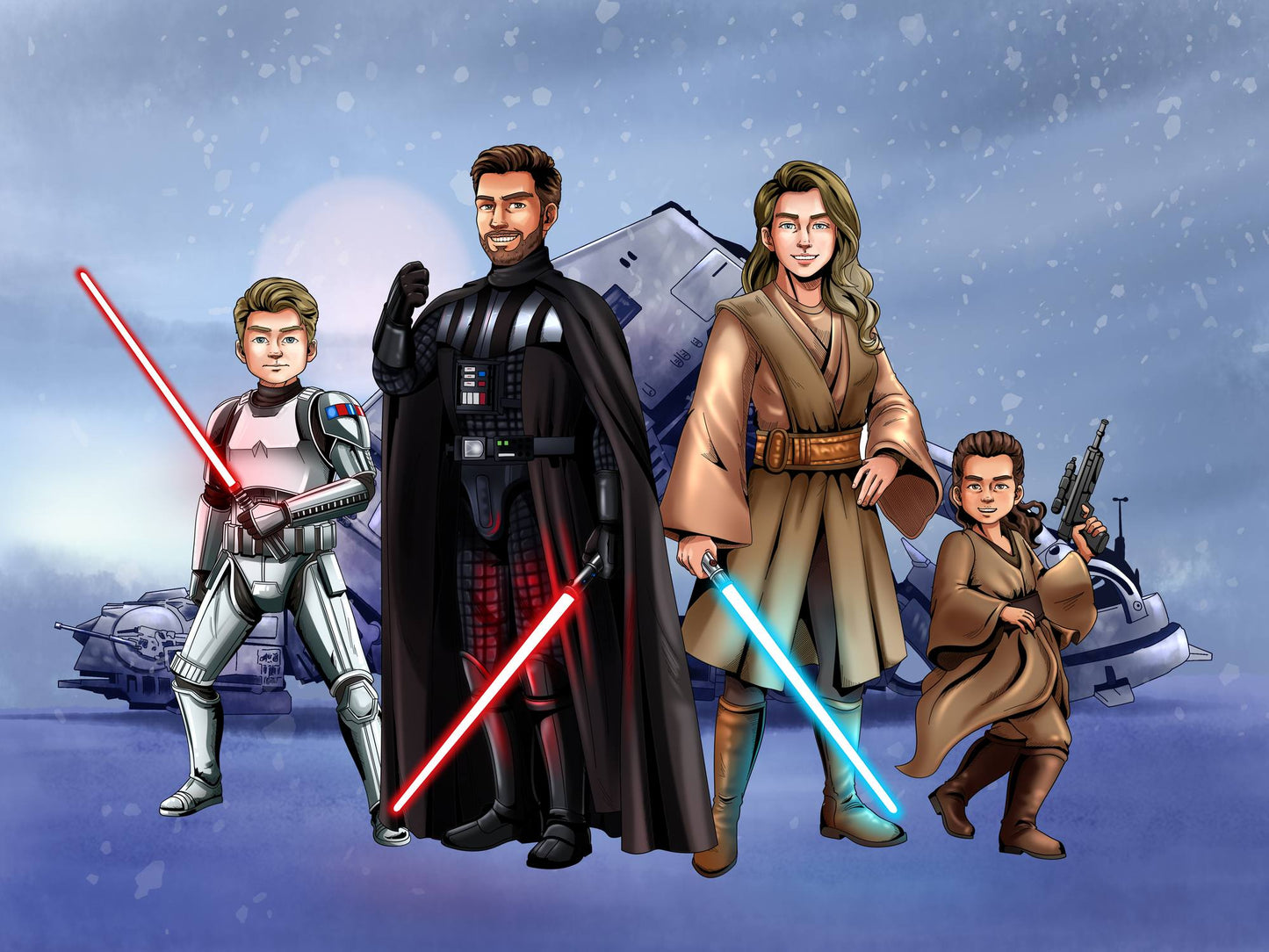 Custom Make Me Jedi Portrait + T-Shirt