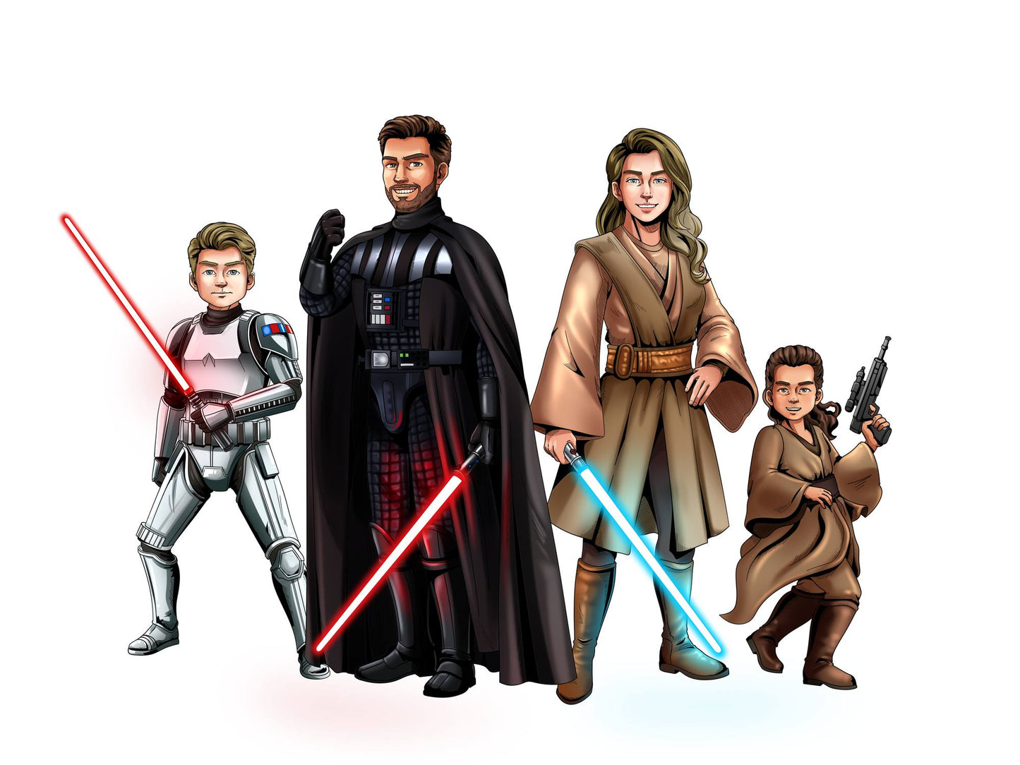 Custom Make Me Jedi Portrait + T-Shirt