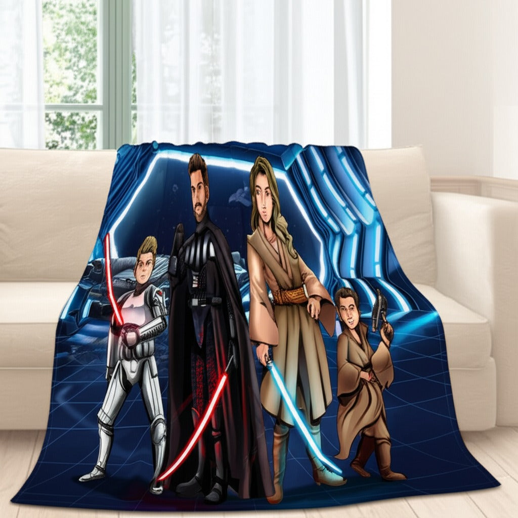 Custom Make Me Jedi Portrait + Blanket