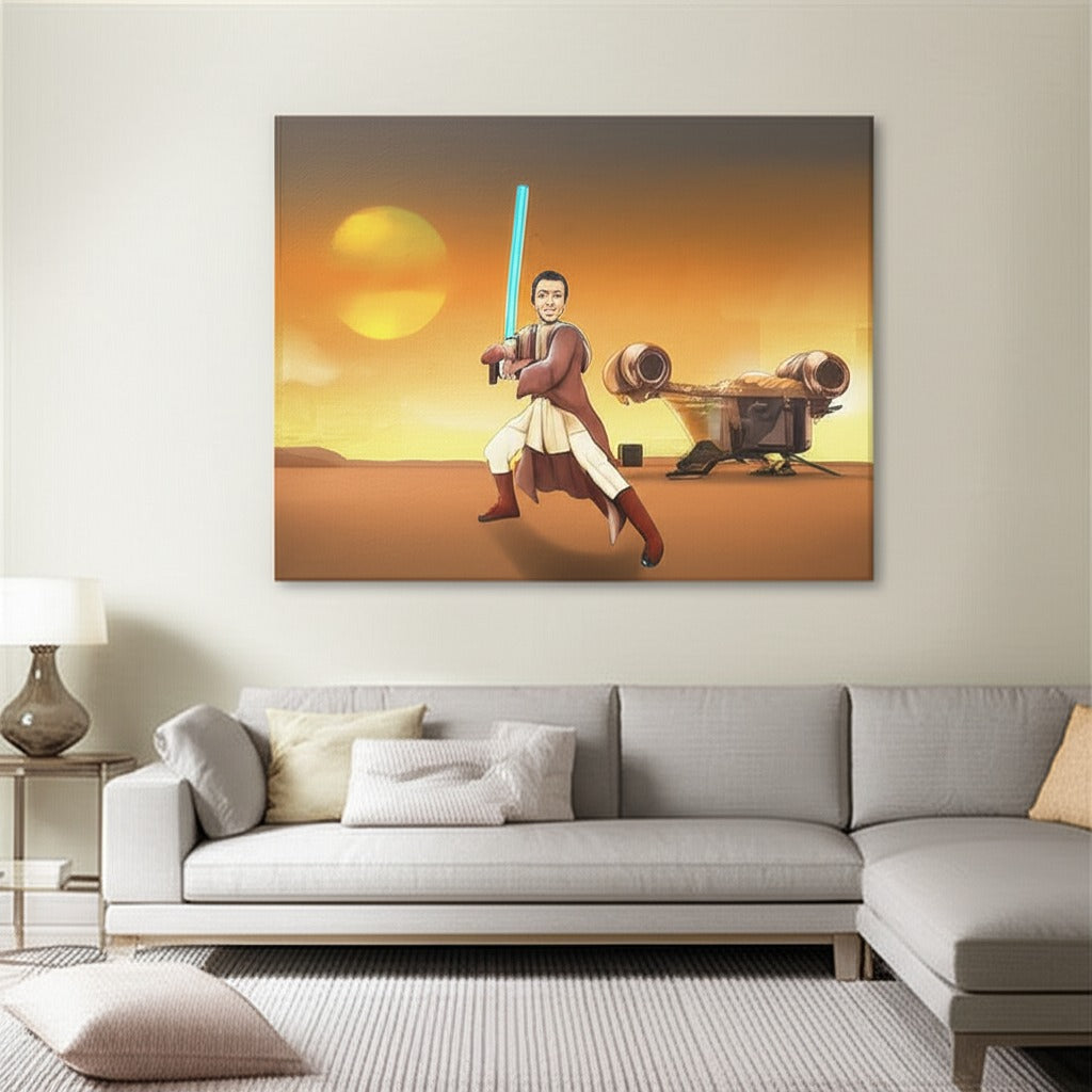 Custom Make Me Jedi Portrait + Canvas