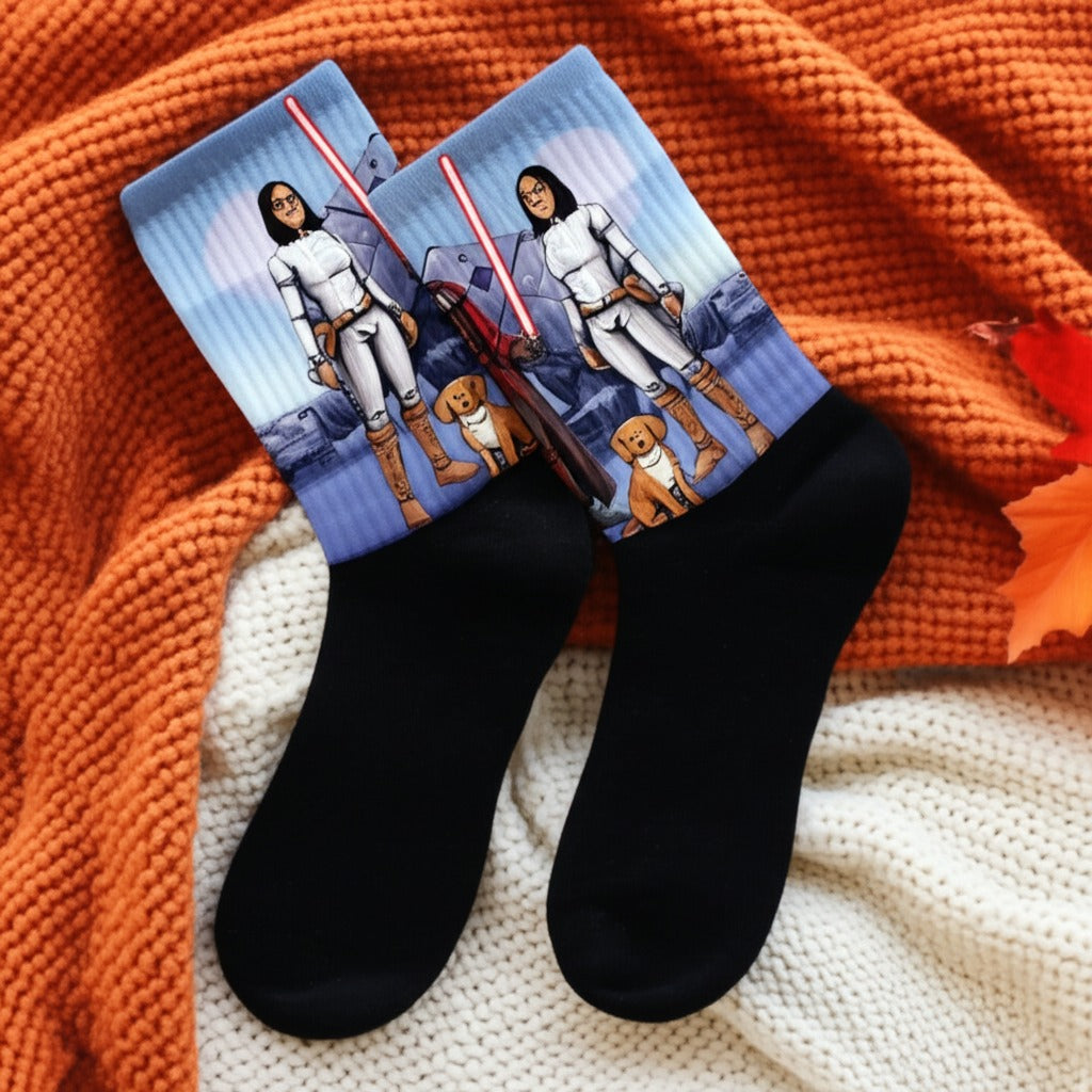 Custom Make Me Jedi Portrait + Socks
