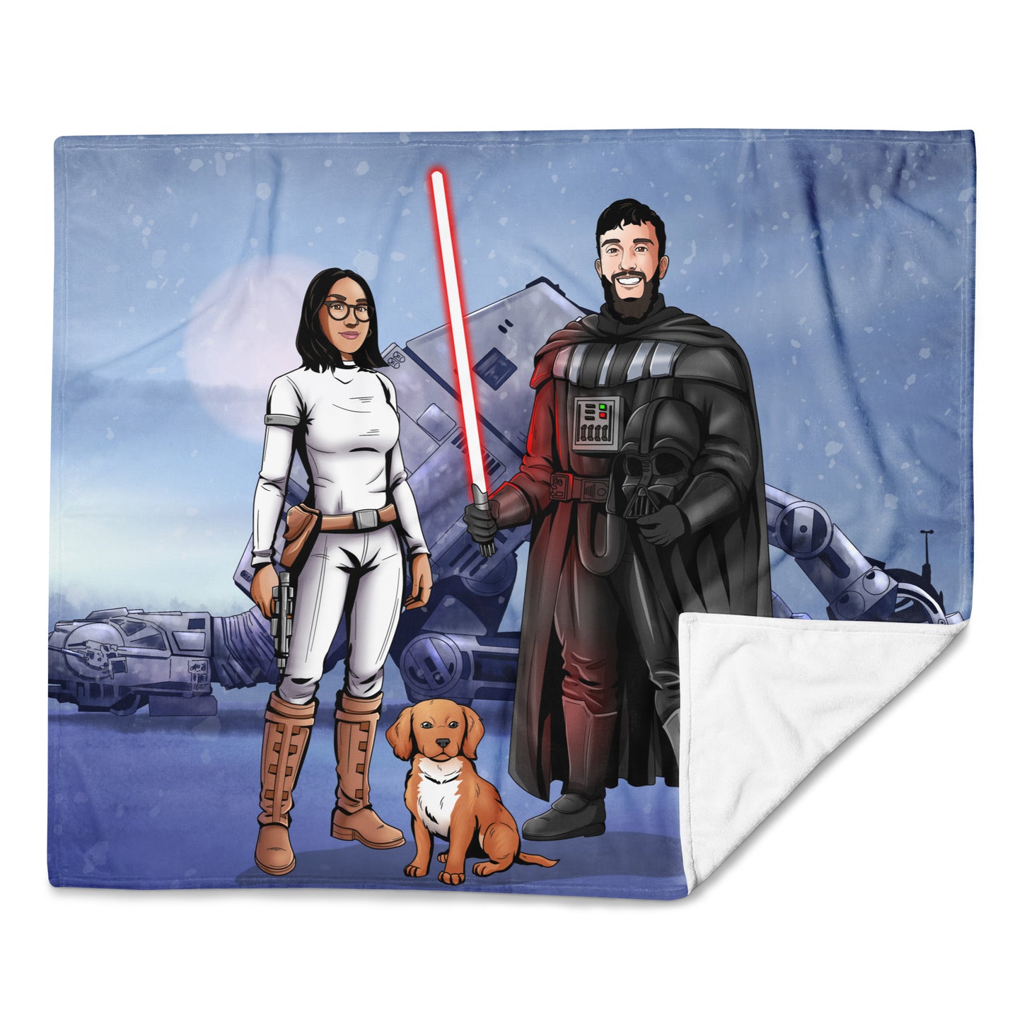 Custom Make Me Jedi Portrait + Blanket